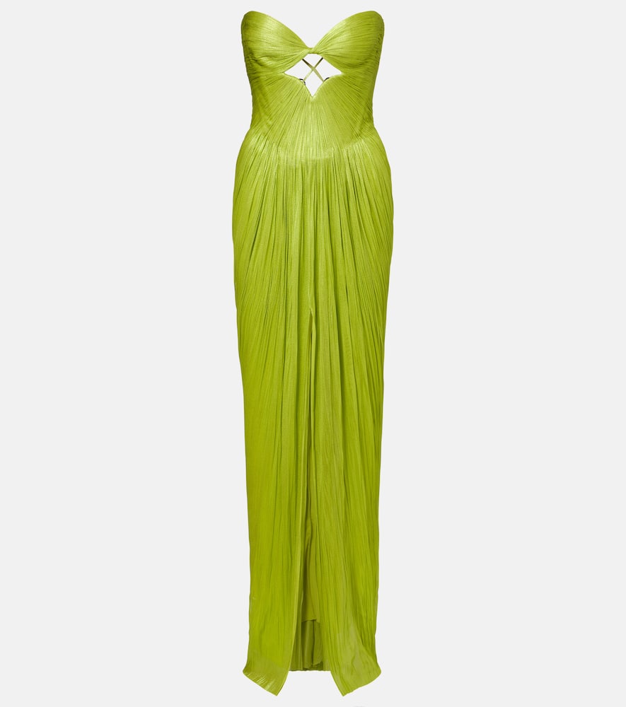 maria lucia hohan sada chiffon dress in green Maria Lucia Hohan Siona Draped Silk Dress in Green