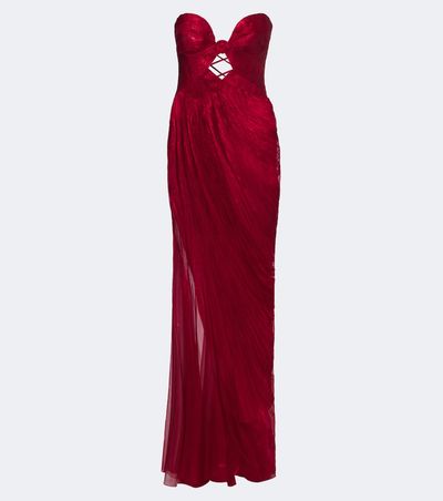 Maria Lucia Hohan Maria Lucia Hohan Zephyra metallic silk corset gown