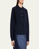 MARIA MCMANUS Cashmere and Cotton Ladder Stitch-Trim Cardigan - 4