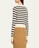 MARIA MCMANUS Cashmere and Cotton Stripe Petite Fringe-Trim Cardigan - 3
