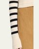 MARIA MCMANUS Cashmere and Cotton Stripe Petite Fringe-Trim Cardigan - 5