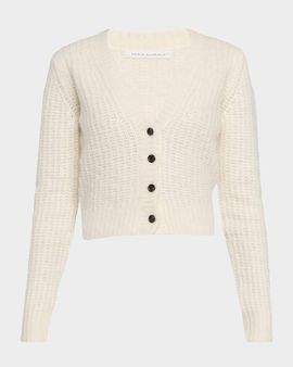 MARIA MCMANUS Cropped Wool-Blend Cardigan