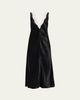 MARIA MCMANUS Lace V-Neck Sateen Dress - 1