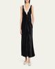 MARIA MCMANUS Lace V-Neck Sateen Dress - 2
