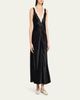 MARIA MCMANUS Lace V-Neck Sateen Dress - 4