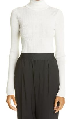 Maria McManus Maria McManus Rib Merino Wool Turtleneck Sweater