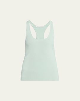 MARIA MCMANUS Skinny Ribbed Racer Tank Top
