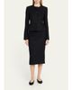 MARIA MCMANUS Snake-Print Blocked Tweed Midi Pencil Skirt - 2
