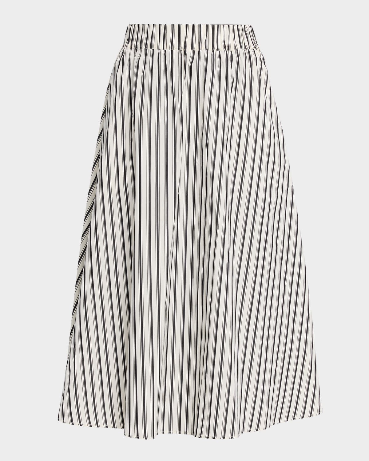 MARIA MCMANUS Striped Cotton Midi Circle Skirt