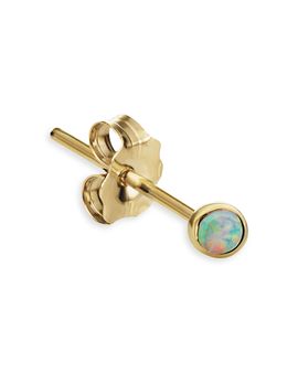 Maria Tash Maria Tash 14K Yellow Gold Opal Bezel Single Stud Earring