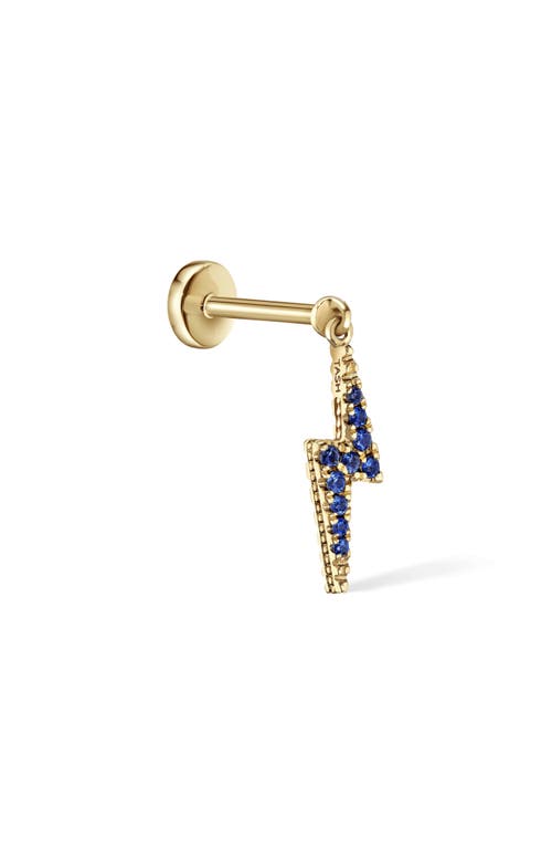 MARIA TASH MARIA TASH 18K Gold Diamond & Sapphire Lightning Bolt Charm Earring