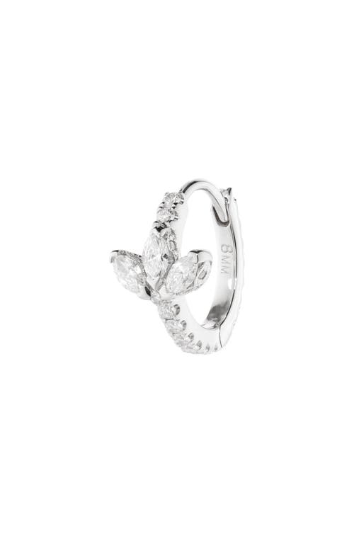 MARIA TASH MARIA TASH Diamond Lotus Eternity Huggie Hoop Earring