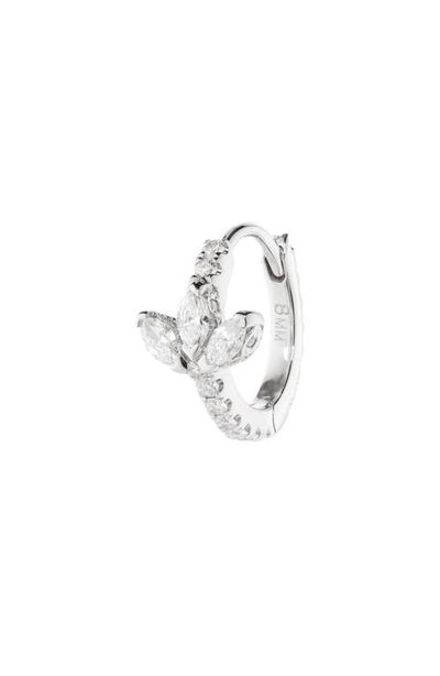 MARIA TASH MARIA TASH Diamond Lotus Eternity Huggie Hoop Earring