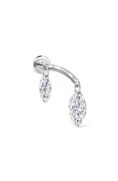 MARIA TASH MARIA TASH Floating Double Marquise Diamond Single Stud Earring