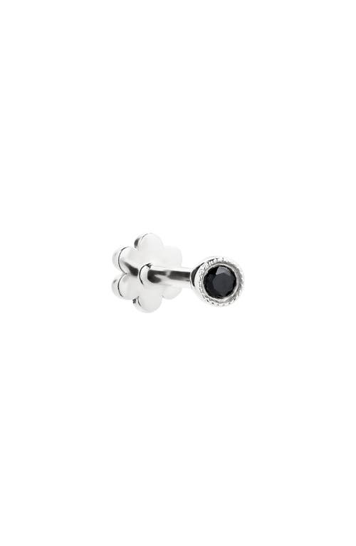 MARIA TASH MARIA TASH Scalloped Black Diamond Stud Earring