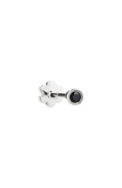 MARIA TASH MARIA TASH Scalloped Black Diamond Stud Earring
