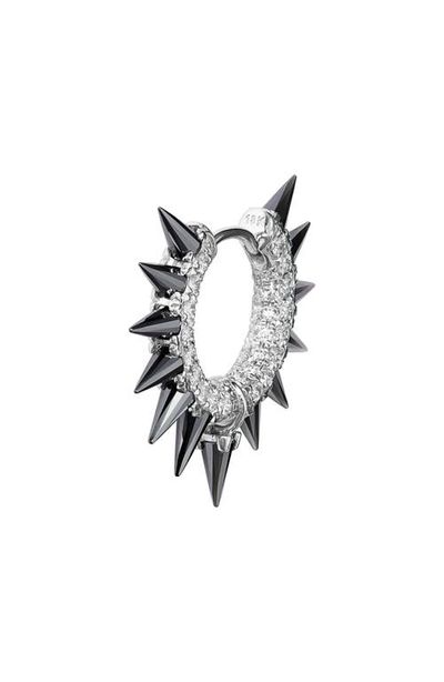 MARIA TASH MARIA TASH Single Diamond & Moissanite Spike Hoop Earring