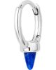 MARIA TASH Maria Tash Single Short Lapis Spike Hoop Earring - 1