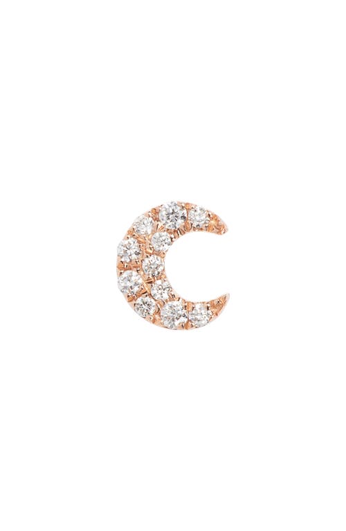 MARIA TASH Maria Tash Small Diamond Moon Stud Earring