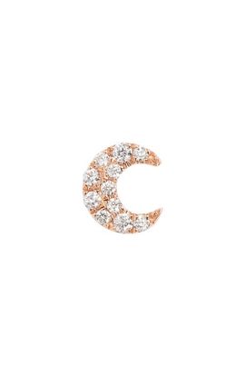 MARIA TASH Maria Tash Small Diamond Moon Stud Earring