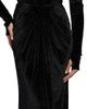 Mariandree Gaitan Women's Alice Crystal-Embellished Velvet Maxi-Skirt - 6