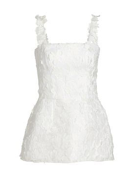Mariandree Gaitan Women's Marie Floral Lace Peplum Top