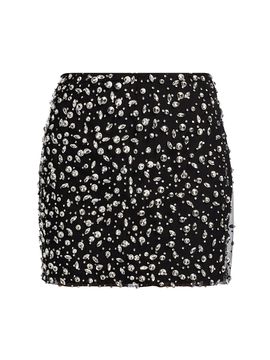 Mariandree Gaitan Women's Mia Crystal-Embellished Body-Con Miniskirt