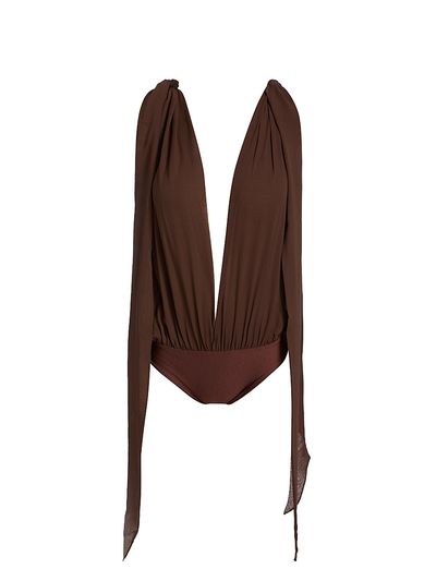 Mariandree Gaitan Women's Valerie Plunging Bodysuit