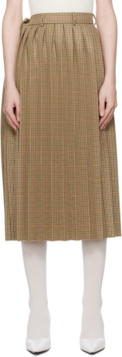 MARIE ADAM-LEENAERDT MARIE ADAM-LEENAERDT Beige Pleated Midi Skirt