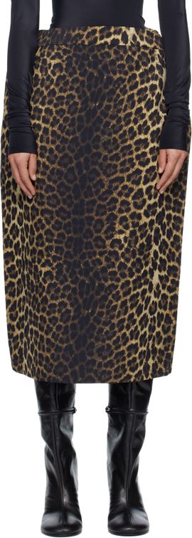 MARIE ADAM-LEENAERDT MARIE ADAM-LEENAERDT Black & Beige Rectangle Midi Skirt