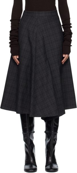 MARIE ADAM-LEENAERDT MARIE ADAM-LEENAERDT Gray 2 In 1 Midi Skirt