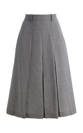 Marie Adam-Leenaerdt Marie AdamLeenaerdt Pleated Wool Midi Skirt