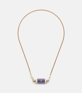 Marie Lichtenberg Marie Lichtenberg Baby 18kt gold pendant necklace with lapis and rubies