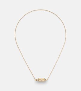 Marie Lichtenberg Marie Lichtenberg Coco Micro 18kt gold locket necklace with diamonds