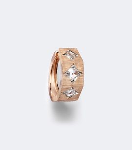 Marie Lichtenberg Marie Lichtenberg Ecrou 18kt rose gold single hoop earring with diamonds