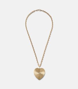 Marie Lichtenberg Marie Lichtenberg Heart Jumbo 18kt gold pendant necklace with diamond