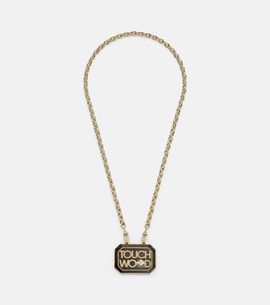 Marie Lichtenberg Marie Lichtenberg Scapular 18kt gold and ebony pendant necklace with diamond