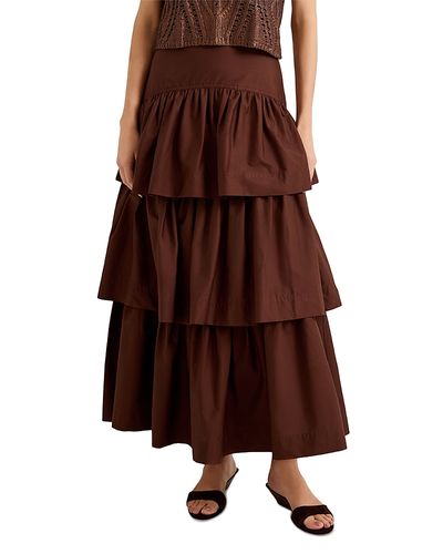Marie Oliver Marie Oliver Baylor Cotton Tiered A Line Skirt