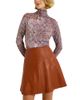 Marie Oliver Marie Oliver Crawford Paneled Faux Leather Skirt - 1
