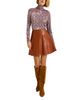 Marie Oliver Marie Oliver Crawford Paneled Faux Leather Skirt - 2