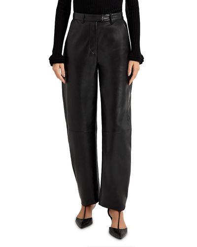 Marie Oliver Marie Oliver Harlow Faux Leather Barrel Pants