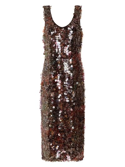 Marie Oliver - Women's Olympia Sequin Scoopneck Midi-Dress