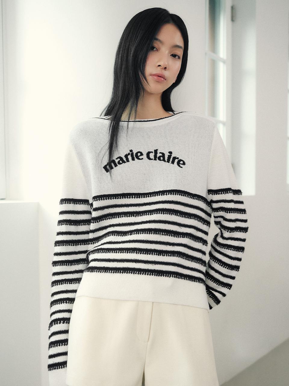 marieclaire Block Stripe Knitwear (MAECKN05MIV)