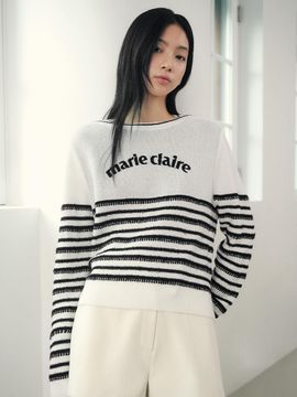 marieclaire Block Stripe Knitwear (MAECKN05MIV)