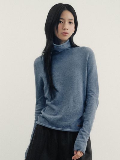 marieclaire Cashmere Whole Garment Turtleneck Knitwear (MAEDKN