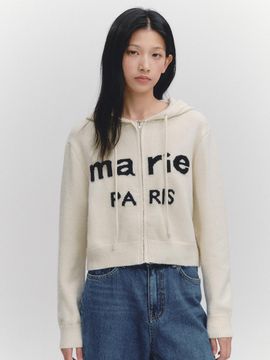 marieclaire Marie Logo Knit Hooded Zip-Up (MOECKC11MIV)