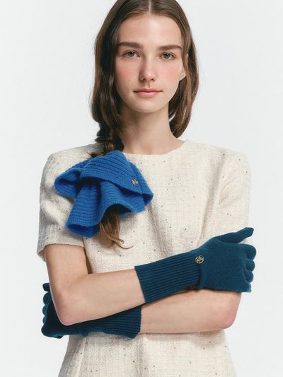 marieclaire wool knitwear hair scrunchies & gloves (MOEDAC05MB