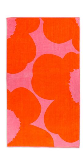 Marimekko Marimekko Iso Unikko Bath Towel Pink/Orange Red One