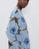 Marimekko Marimekko Jarki Unikko Button Down Shirt Light Blue/Olive Green - 4