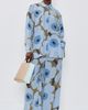 Marimekko Marimekko Jarki Unikko Button Down Shirt Light Blue/Olive Green - 5